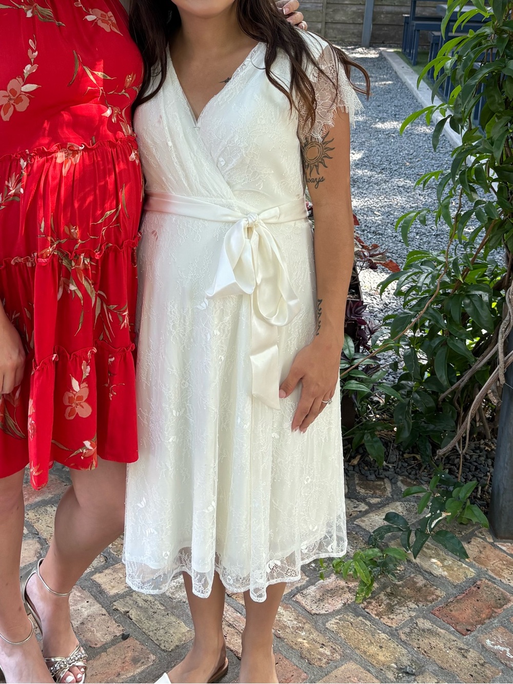 Luxe by Seraphine White Lace Dress